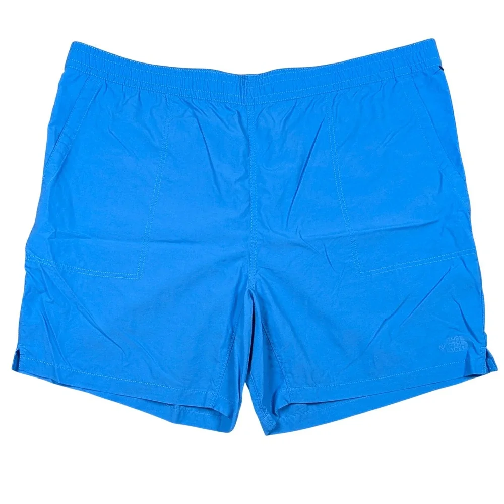 The North Face Shorts‎ Mens XXL Blue Elastic Waist Nylon Lightweight Hiking 6.5